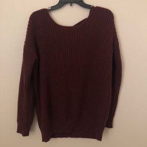 Mahogany sweater with back detailing